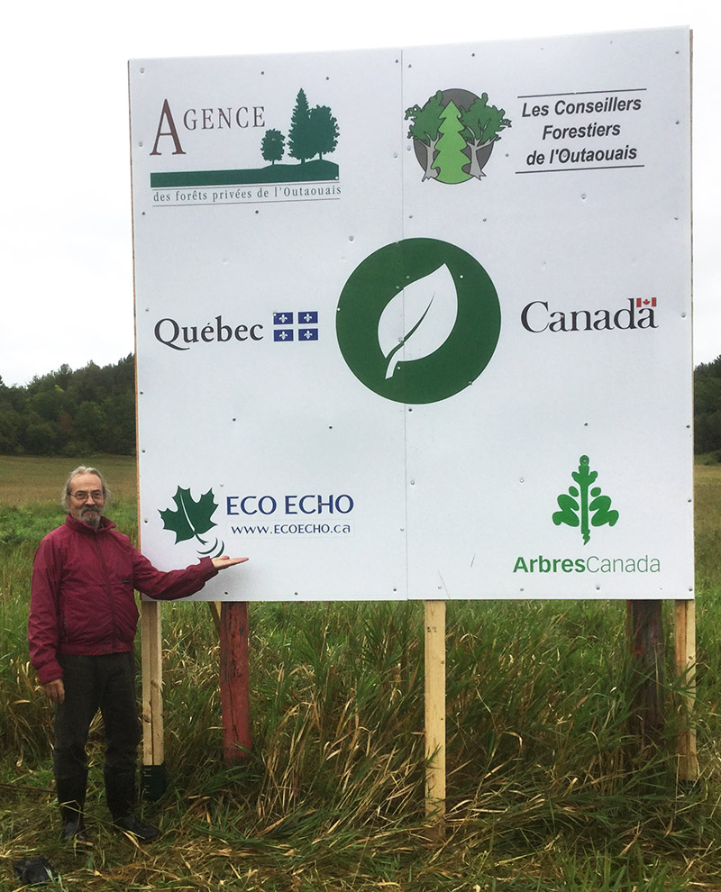 Tree Project Sign at Minnes Farm-September 2020